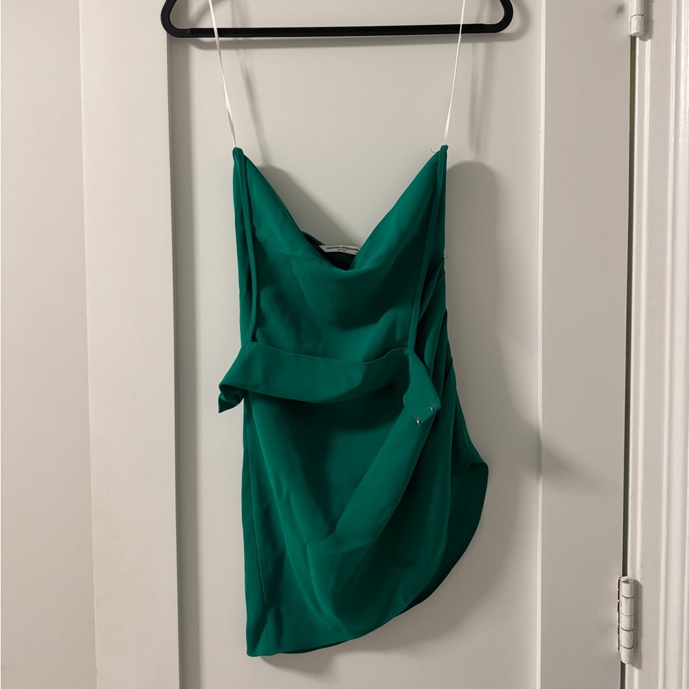 Amanda Uprichard Samba Dress in Dark Green | Size XS - Picture 5 of 6